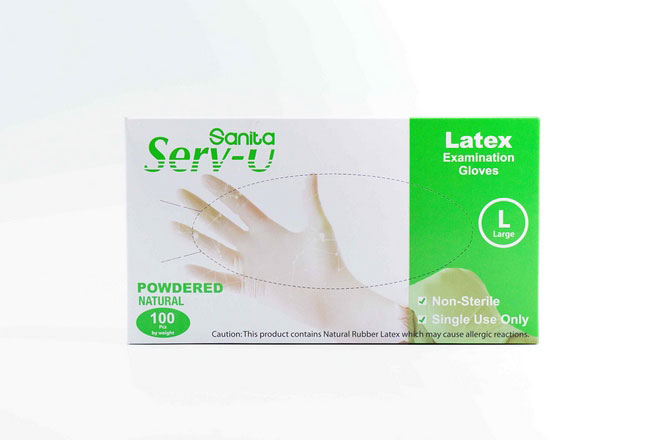 Latex LP Gloves Large - Sanita Servu