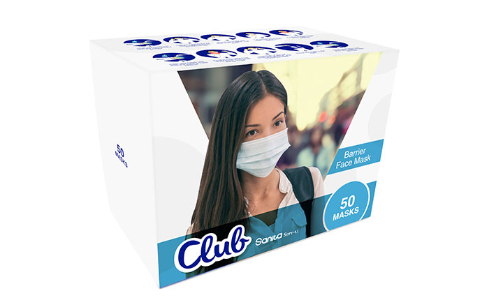 Club Barrier Face Mask Medium - Sanita Servu